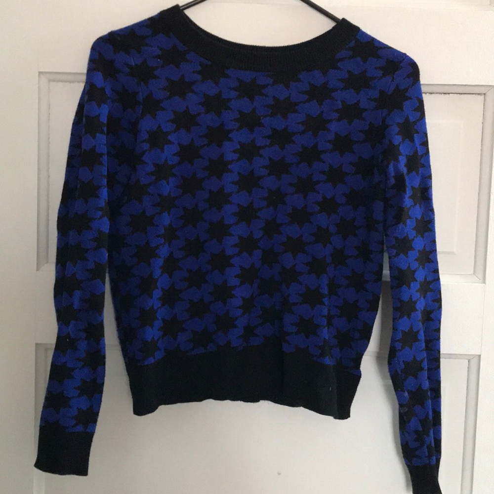 Black and Blue Starburst Sweater